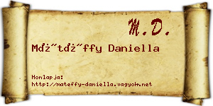 Mátéffy Daniella névjegykártya